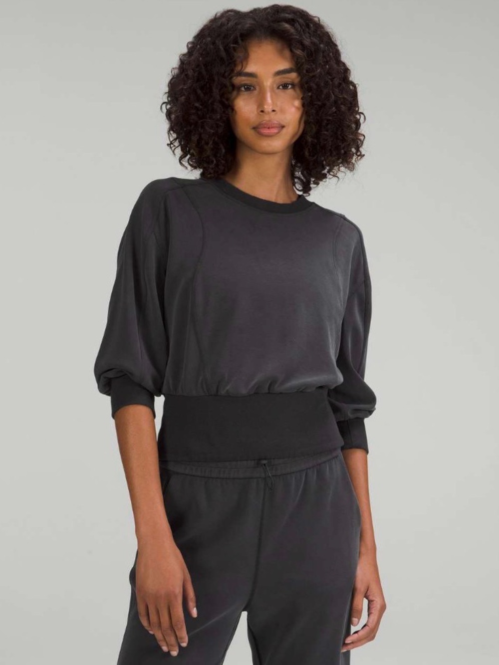 Lululemon Softstreme Ribbed-Hem Pullover Black Size 4